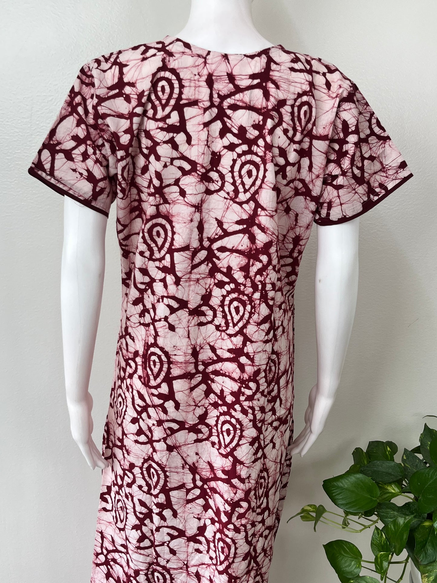 Red Batik 100% Cotton Nighty Soft & Comfortable