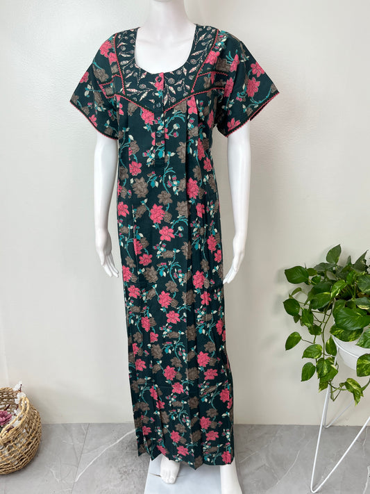 Pure Cotton Pleated Women's Nighty