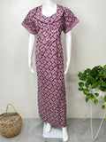 Purple 100% Cotton Women's Nightgown