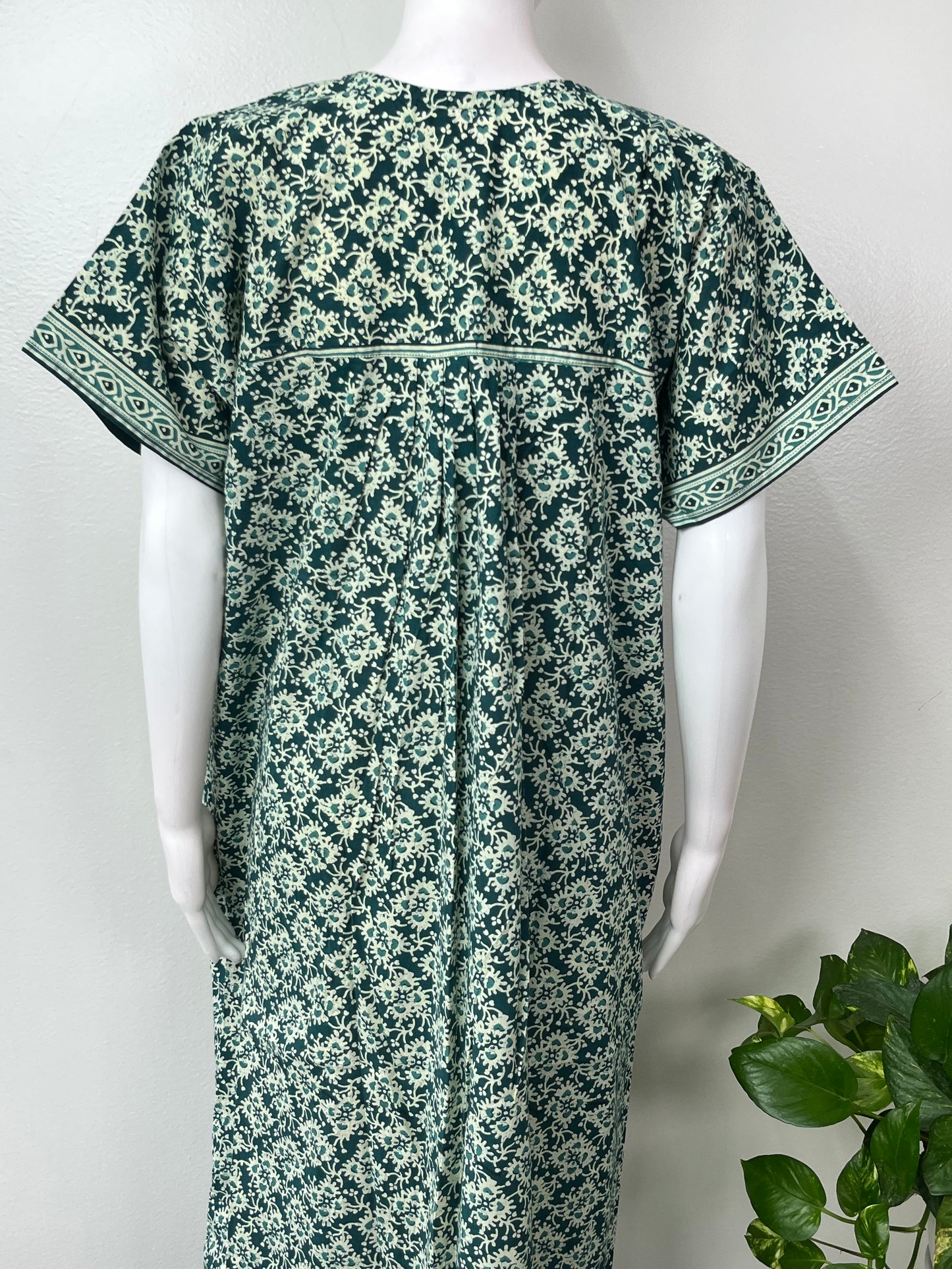 Sea Green Pure Cotton Nighty Elegant & Comfortable