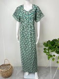 Sea Green Pure Cotton Nighty Elegant & Comfortable