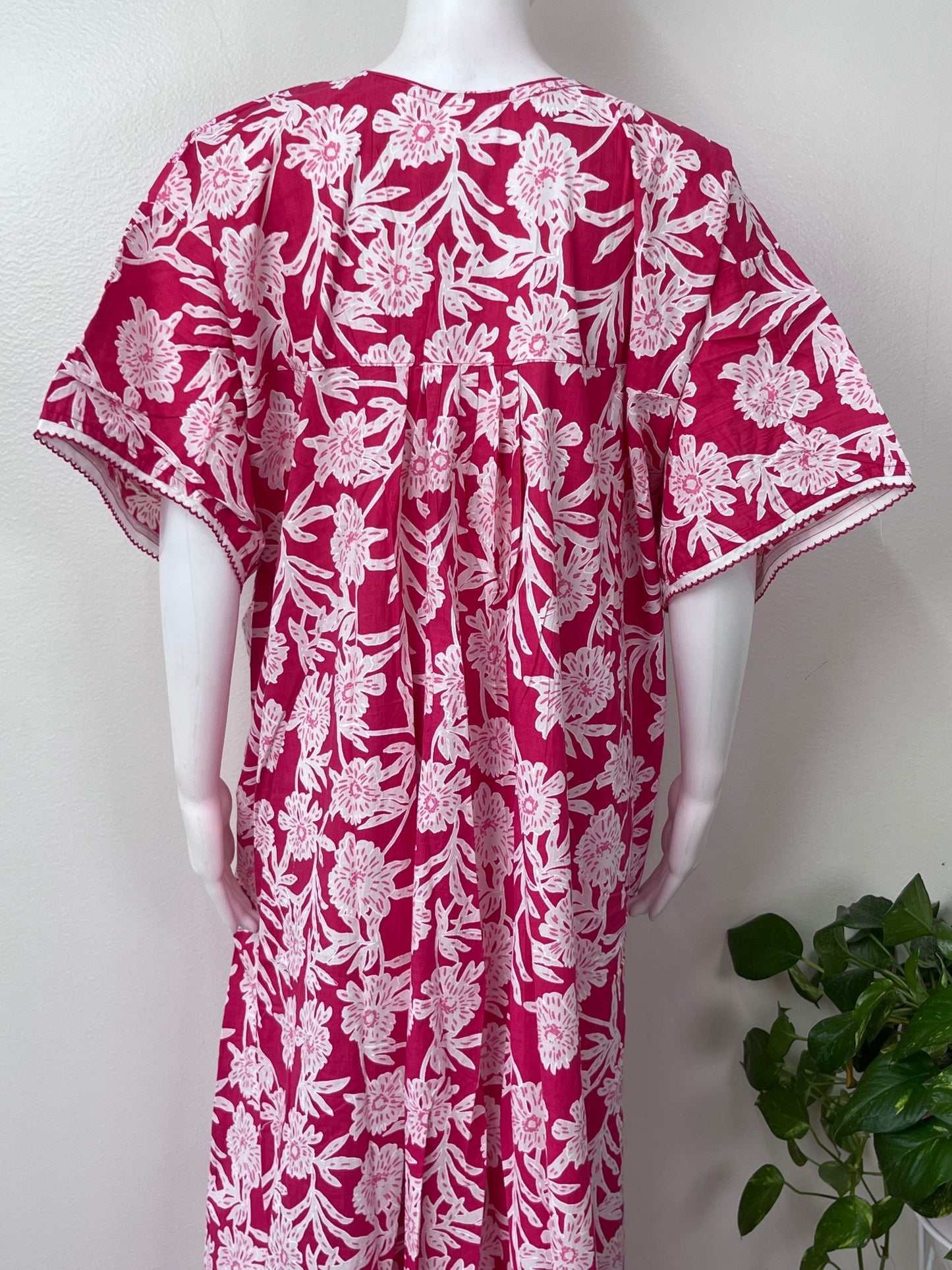 Pink Floral Printed 100% Cotton Nighty