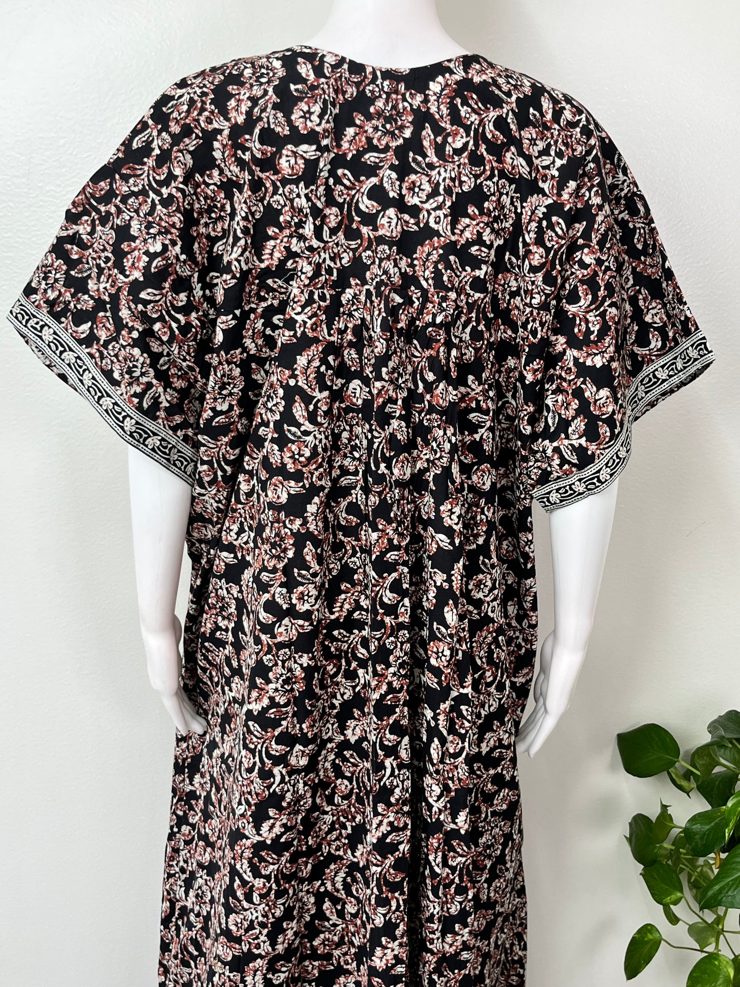 Black Pure Cotton Nightgown Soft & Comfortable