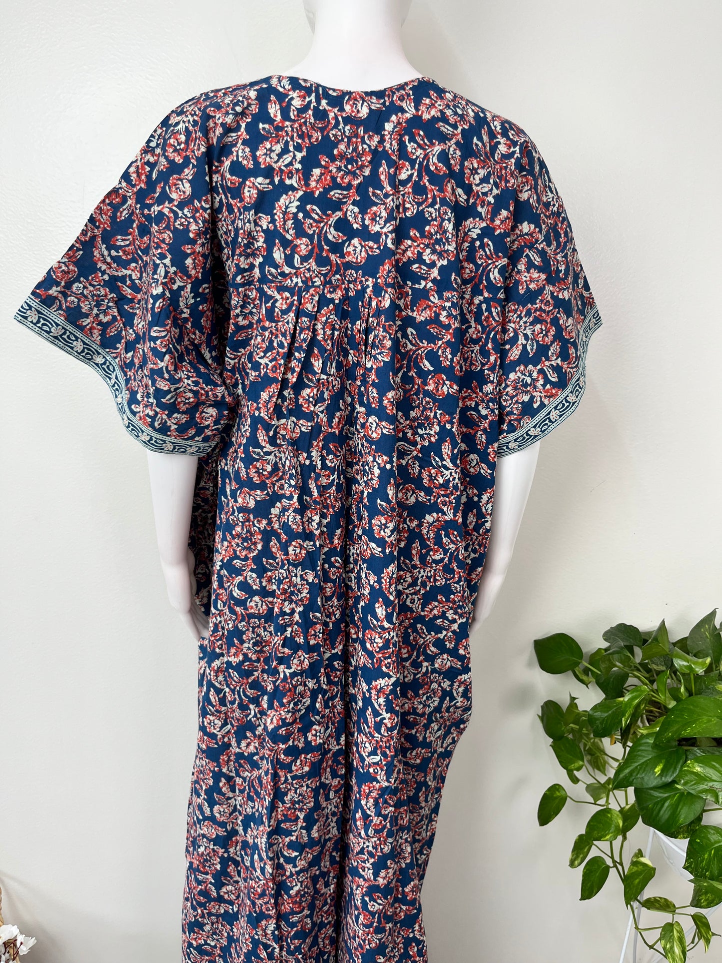 Navy Blue Pure Cotton Nighty Elegant & Comfortable