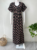 Black Pure Cotton Nightgown Soft & Comfortable