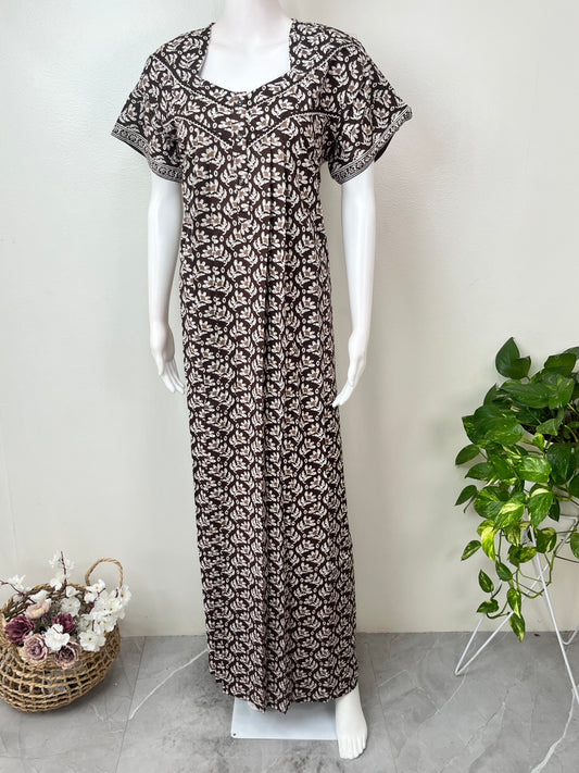 Coffee 100% Cotton Women's Nightgown