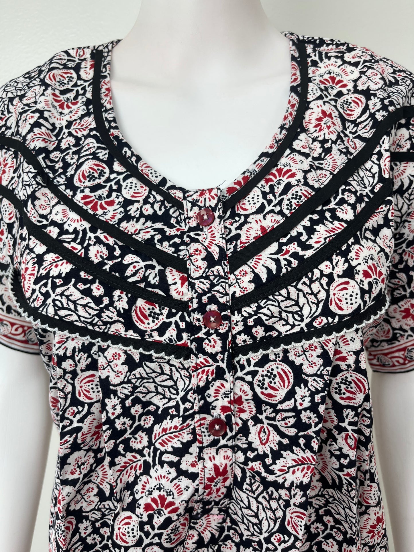 Black Pure Cotton Nighty Elegant & Comfortable