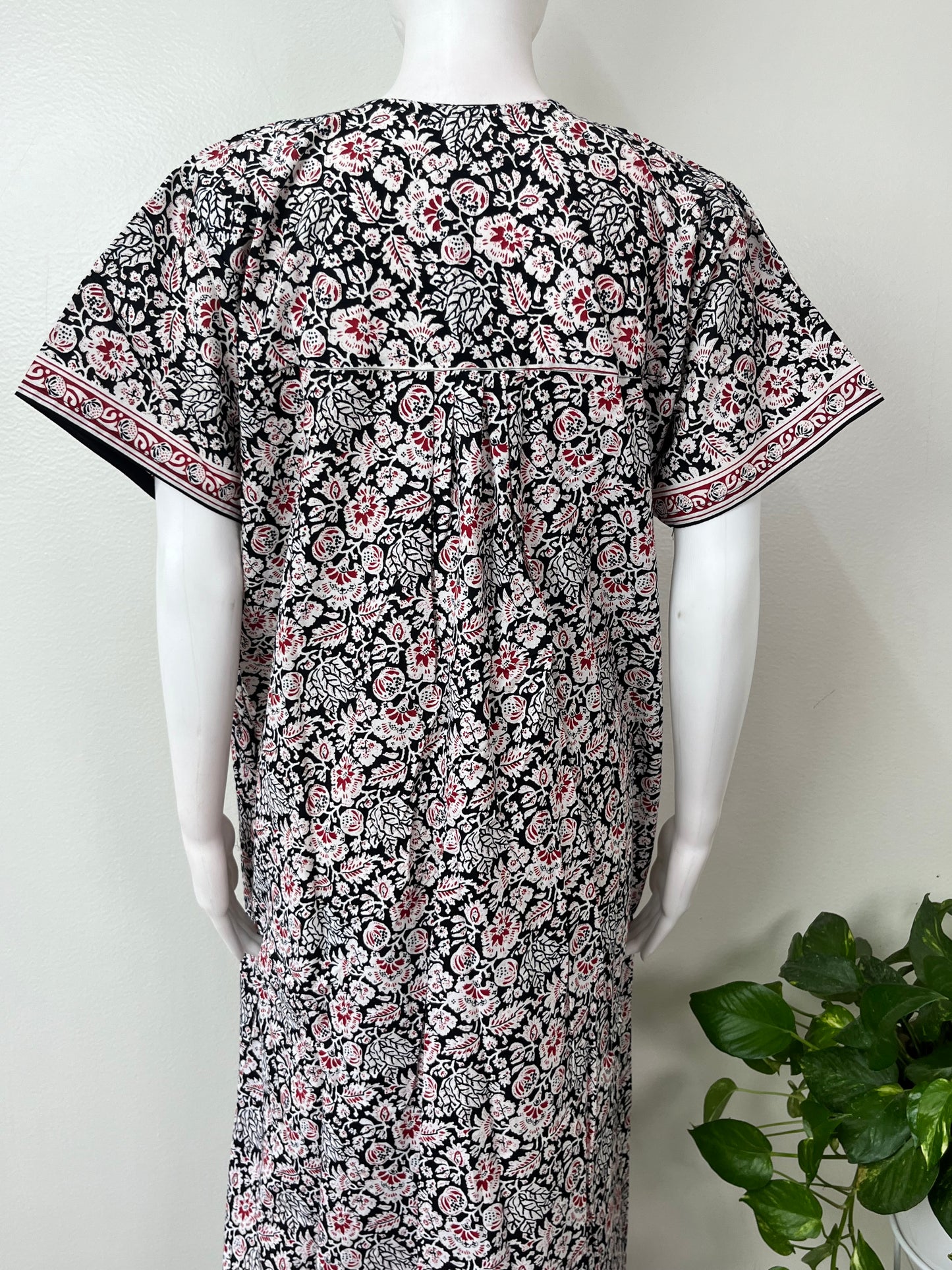 Black Pure Cotton Nighty Elegant & Comfortable