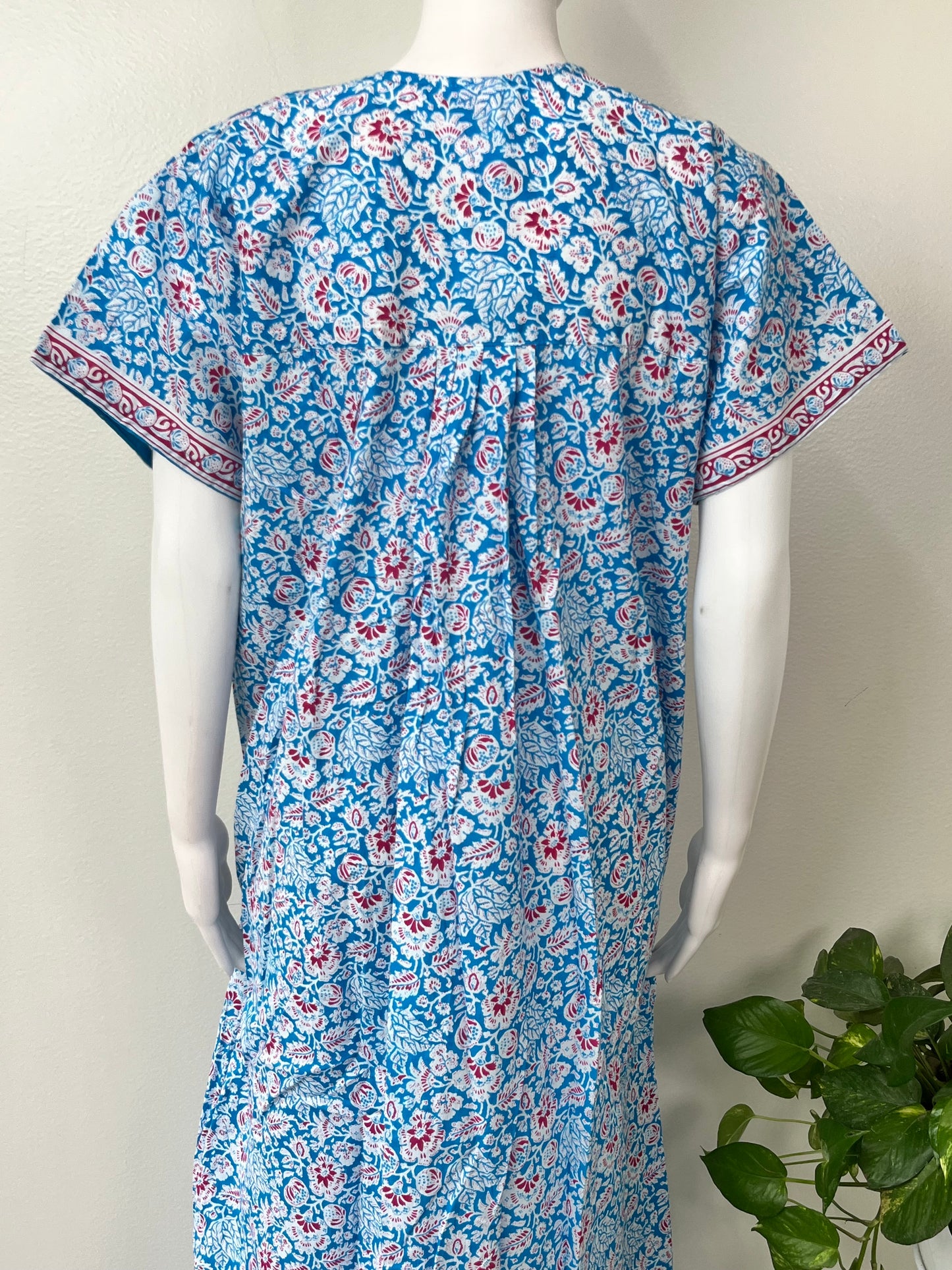 Sky Blue Pure Cotton Nighty Soft & Breathable