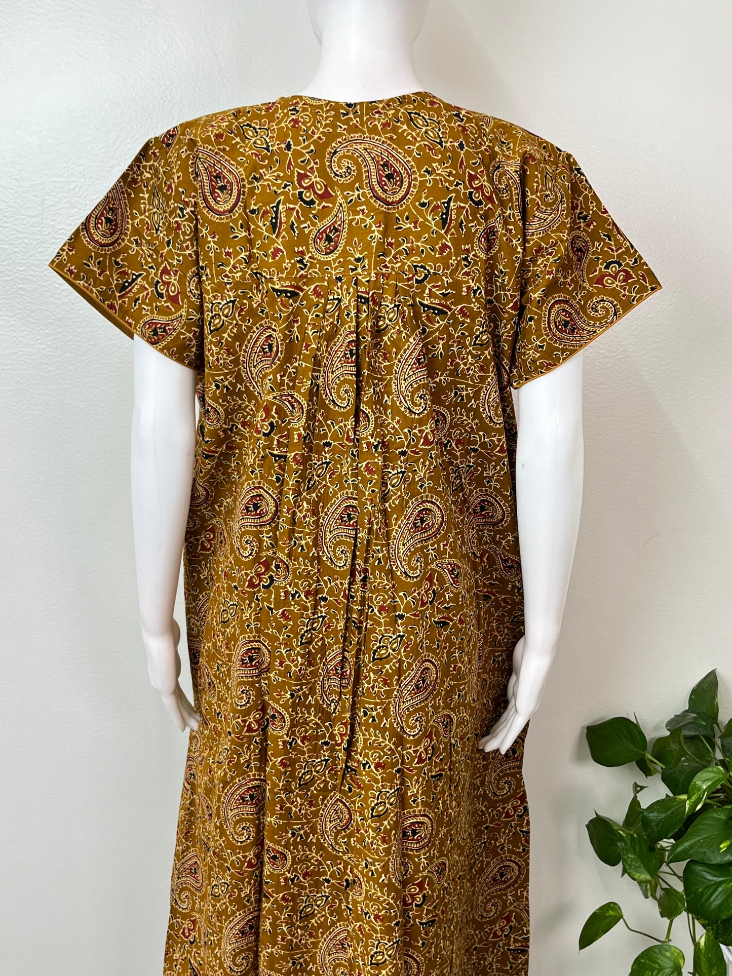 Mustard 100% Cotton Nightgown Soft & Comfortable