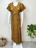 Mustard 100% Cotton Nightgown Soft & Comfortable