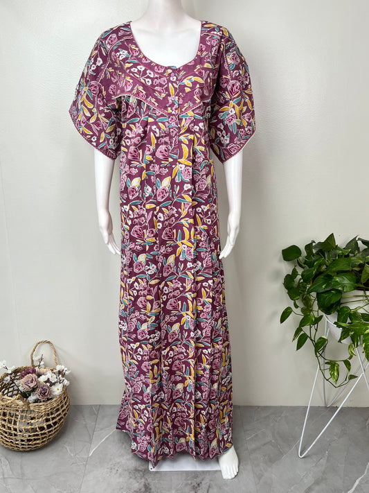 Purple 100% Cotton Nighty Soft & Comfortable