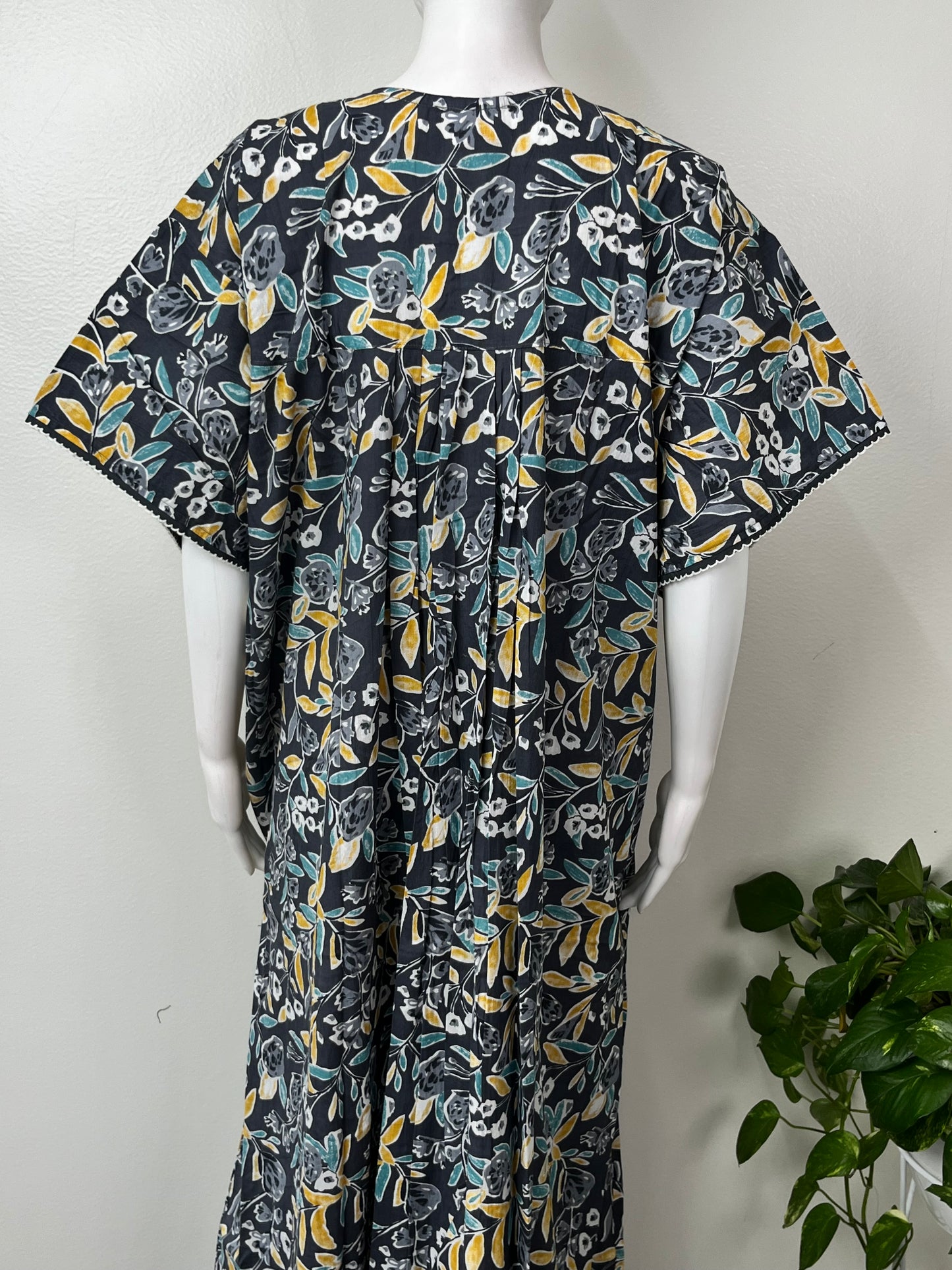 Charcoal Gray Pure Cotton Nighty for Women