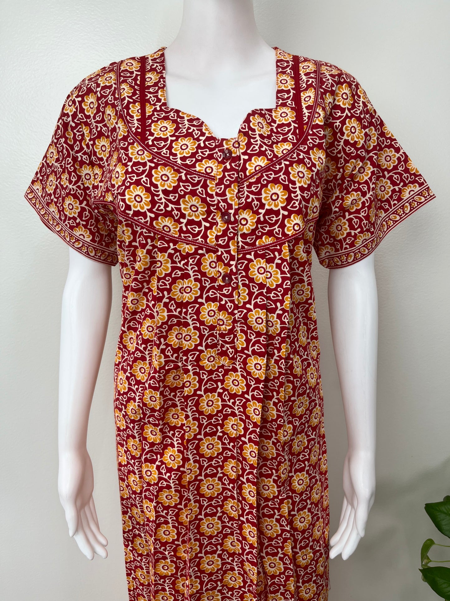 Red Pure Cotton Nighty Soft & Comfortable