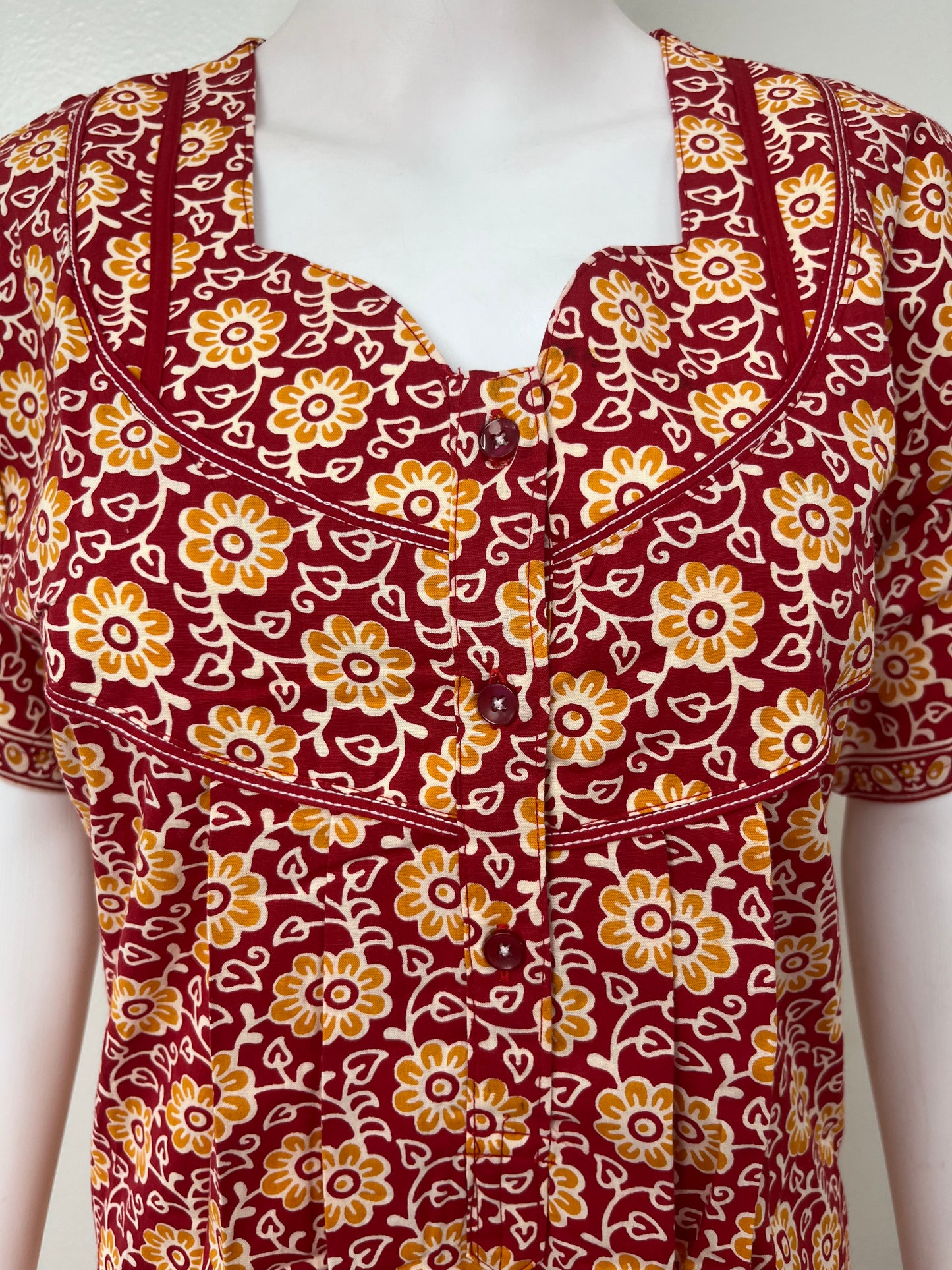 Red Pure Cotton Nighty Soft & Comfortable