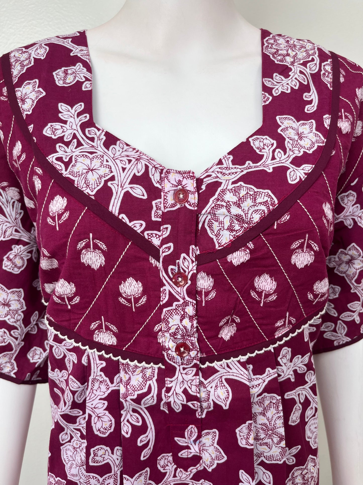 Floral Printed Pure Cotton Nighty