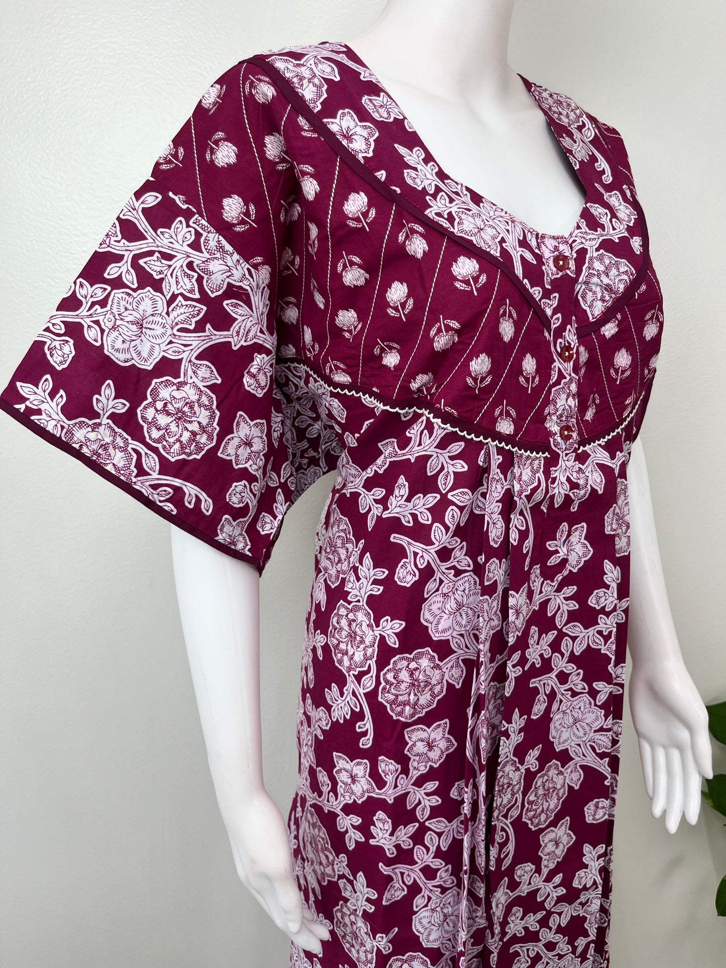 Floral Printed Pure Cotton Nighty