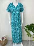 Teal Blue 100% Cotton Women's Nighty