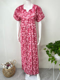 Pink Pure Cotton Nightgown Soft & Comfortable