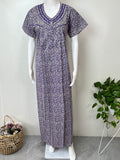 Purple 100% Cotton Women's Nightgown