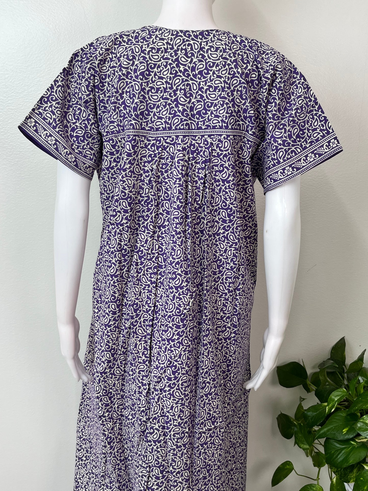 Purple 100% Cotton Women's Nightgown