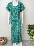 Teal Pure Cotton Women's Nightgown