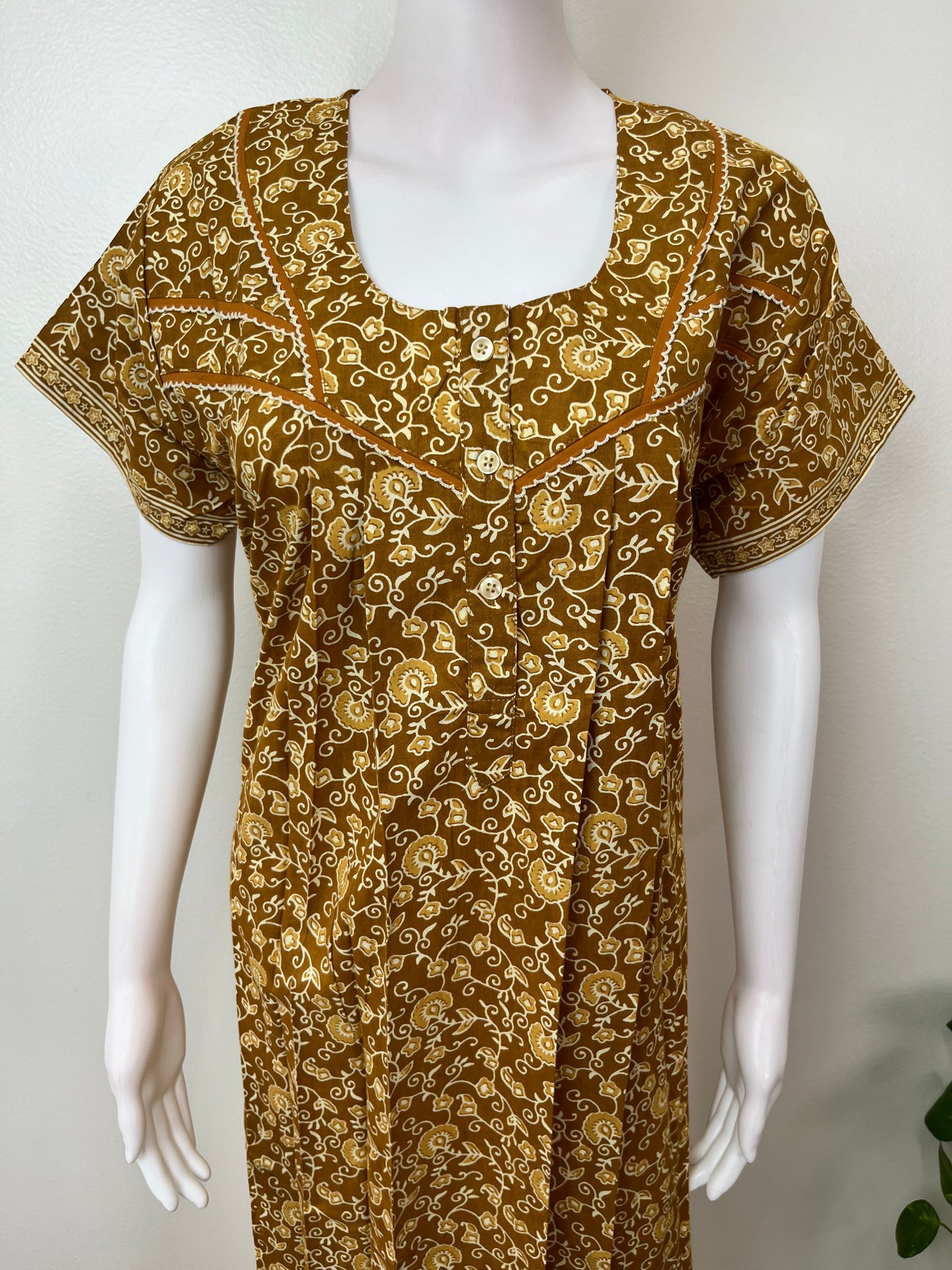 Pleated Style 100% Cotton Nighty