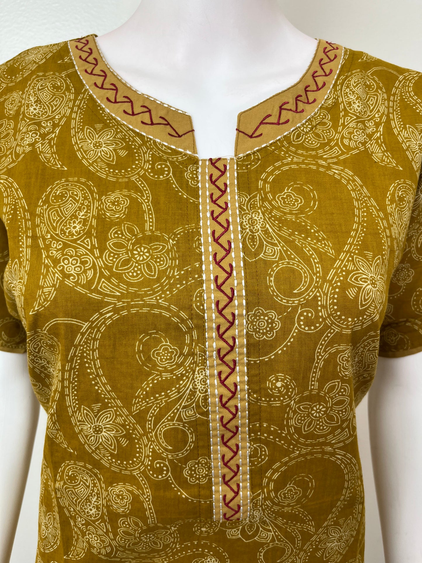 Mustard Pure Cotton Nightgown for Women