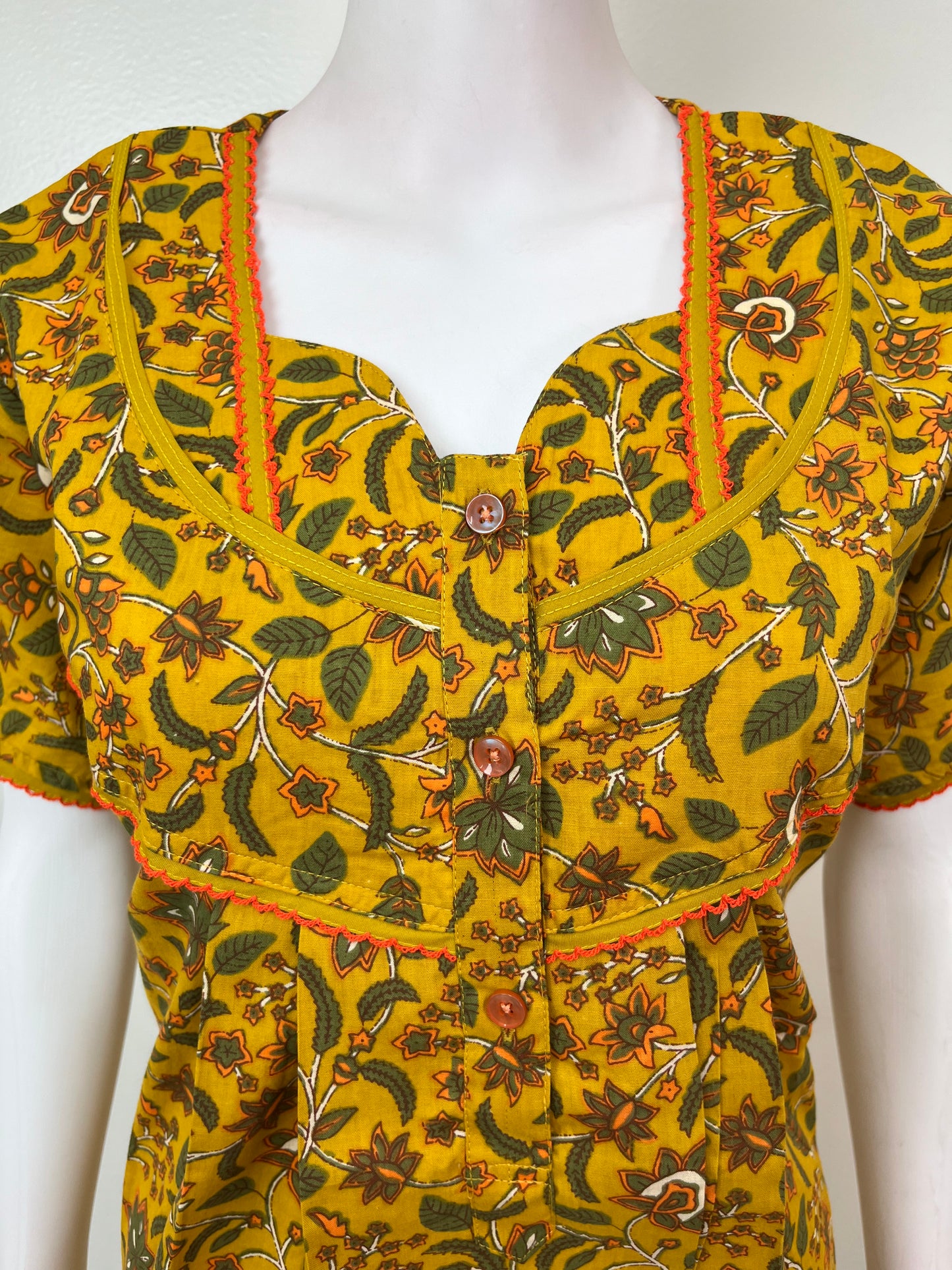 Mustard 100% Cotton Nightgown