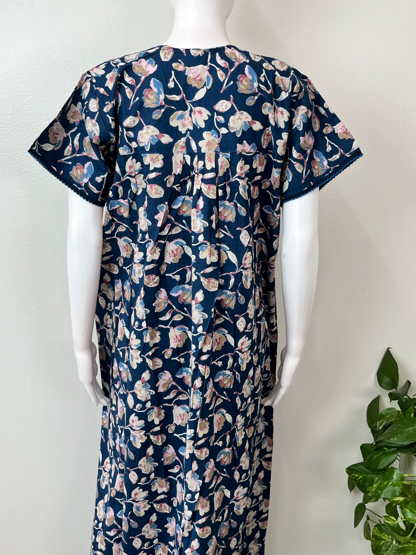 Royal Blue 100% Cotton Women's Nighty