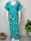 Sea Green 100% Cotton Nighty for Women