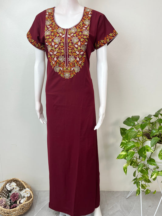 Maroon Luxury in Every Thread- Bizzylizzy Nighty