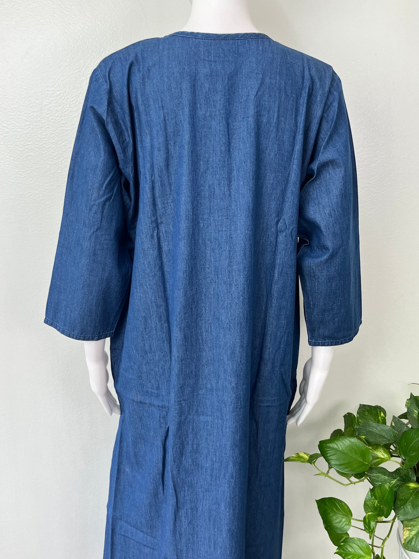 Denim Nighty for Women with Long Sleeves