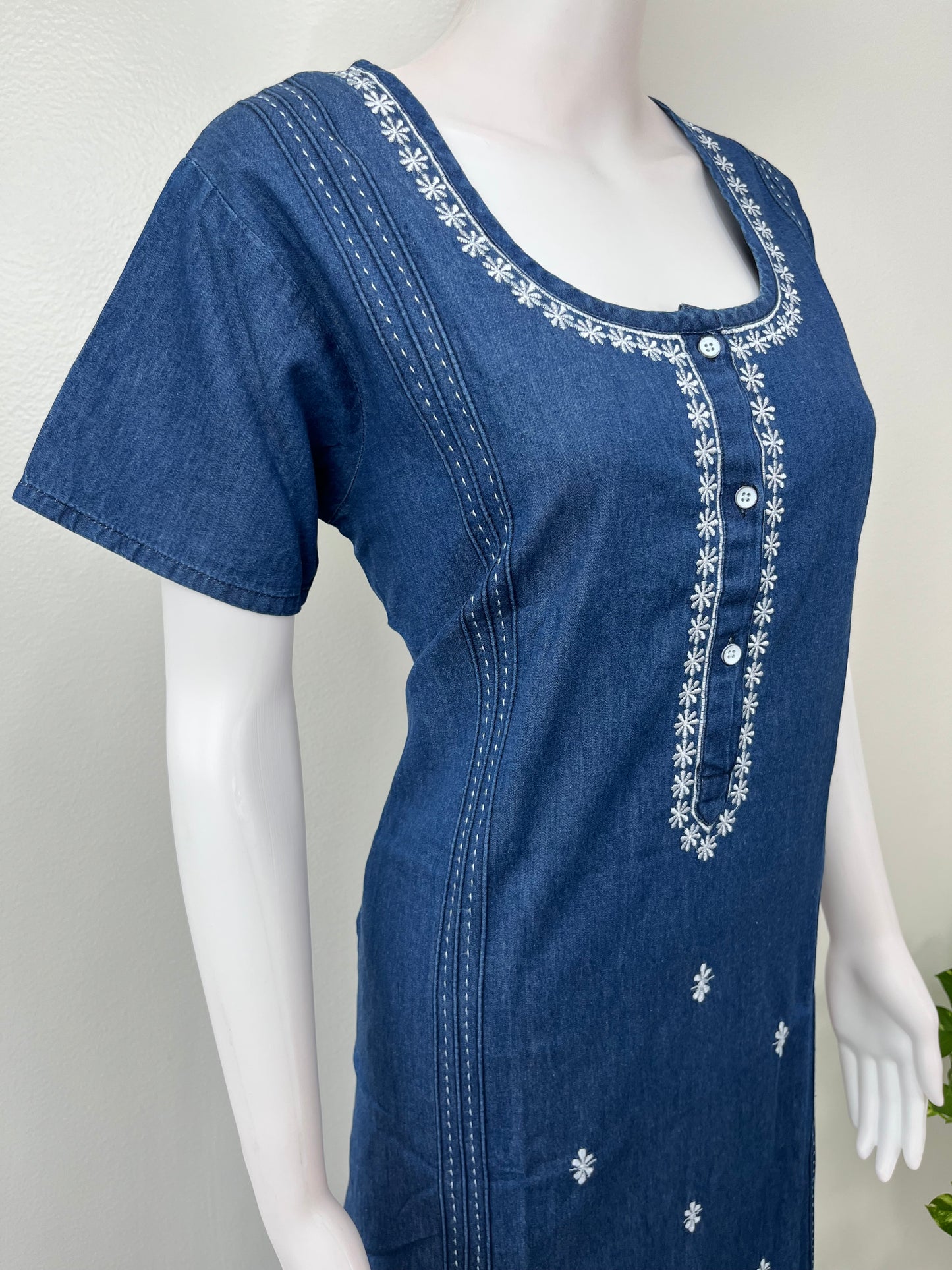 Casual Cotton Denim Nighty