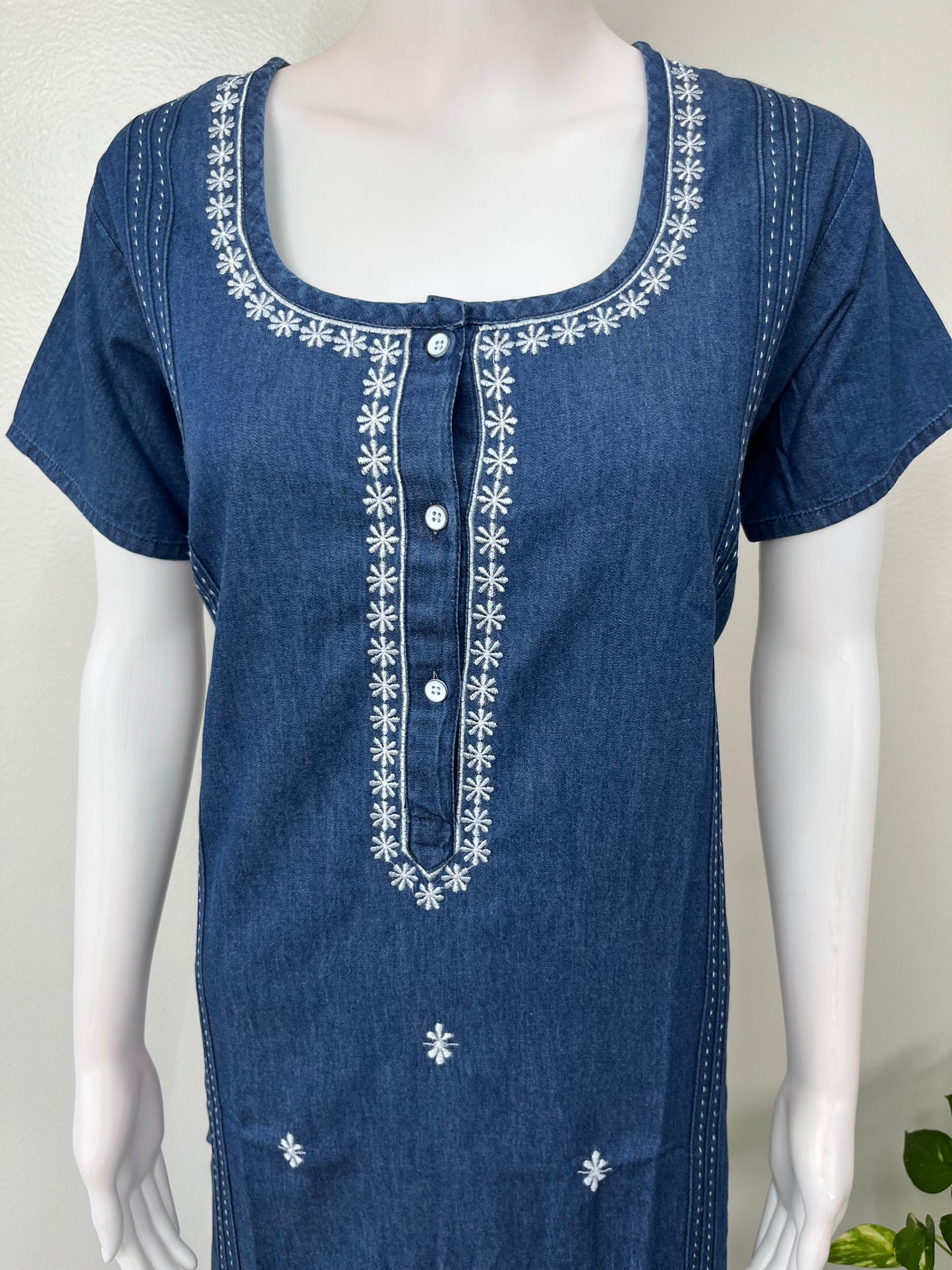Casual Cotton Denim Nighty