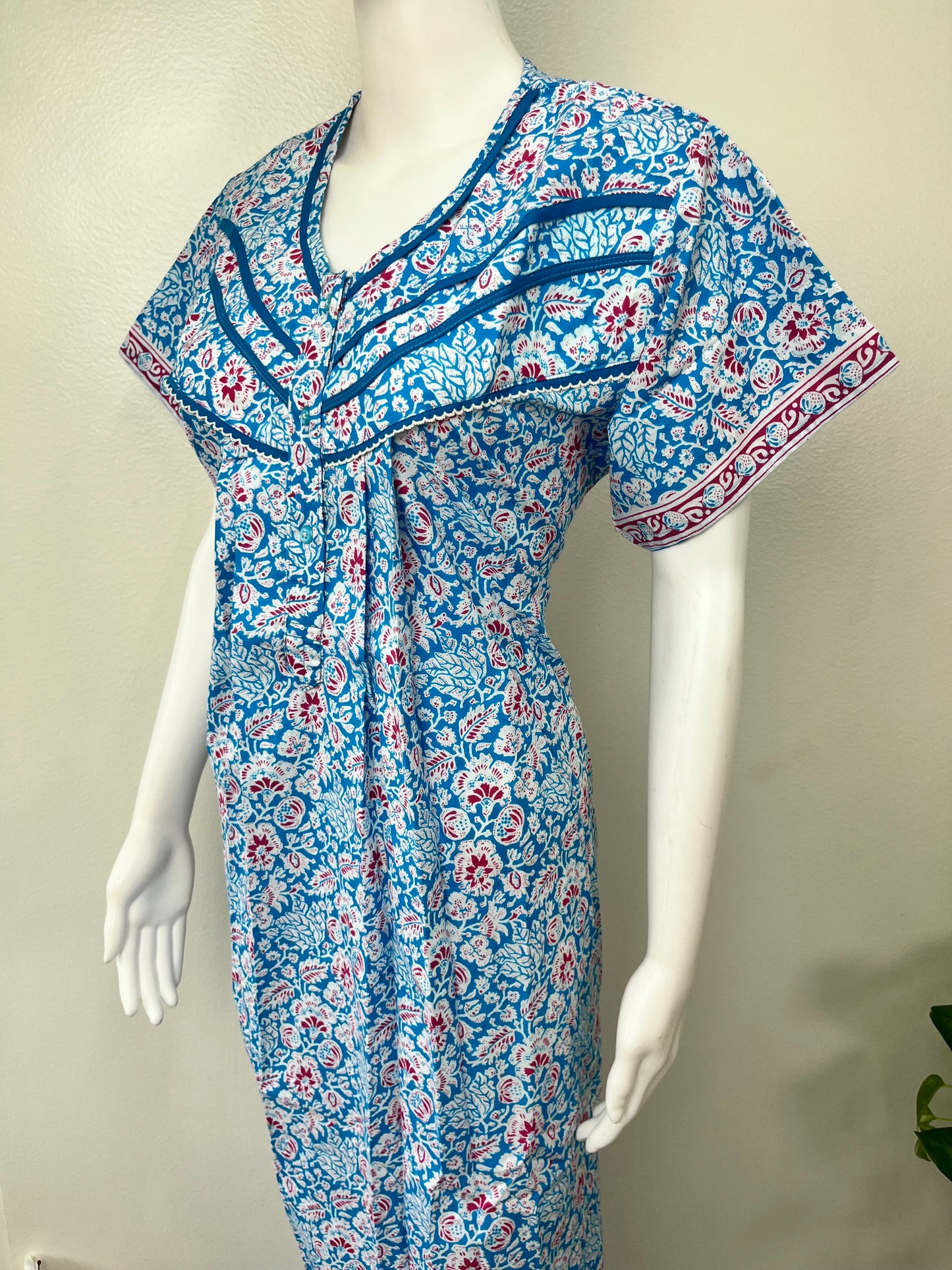 Sky Blue Pure Cotton Nighty Soft & Breathable