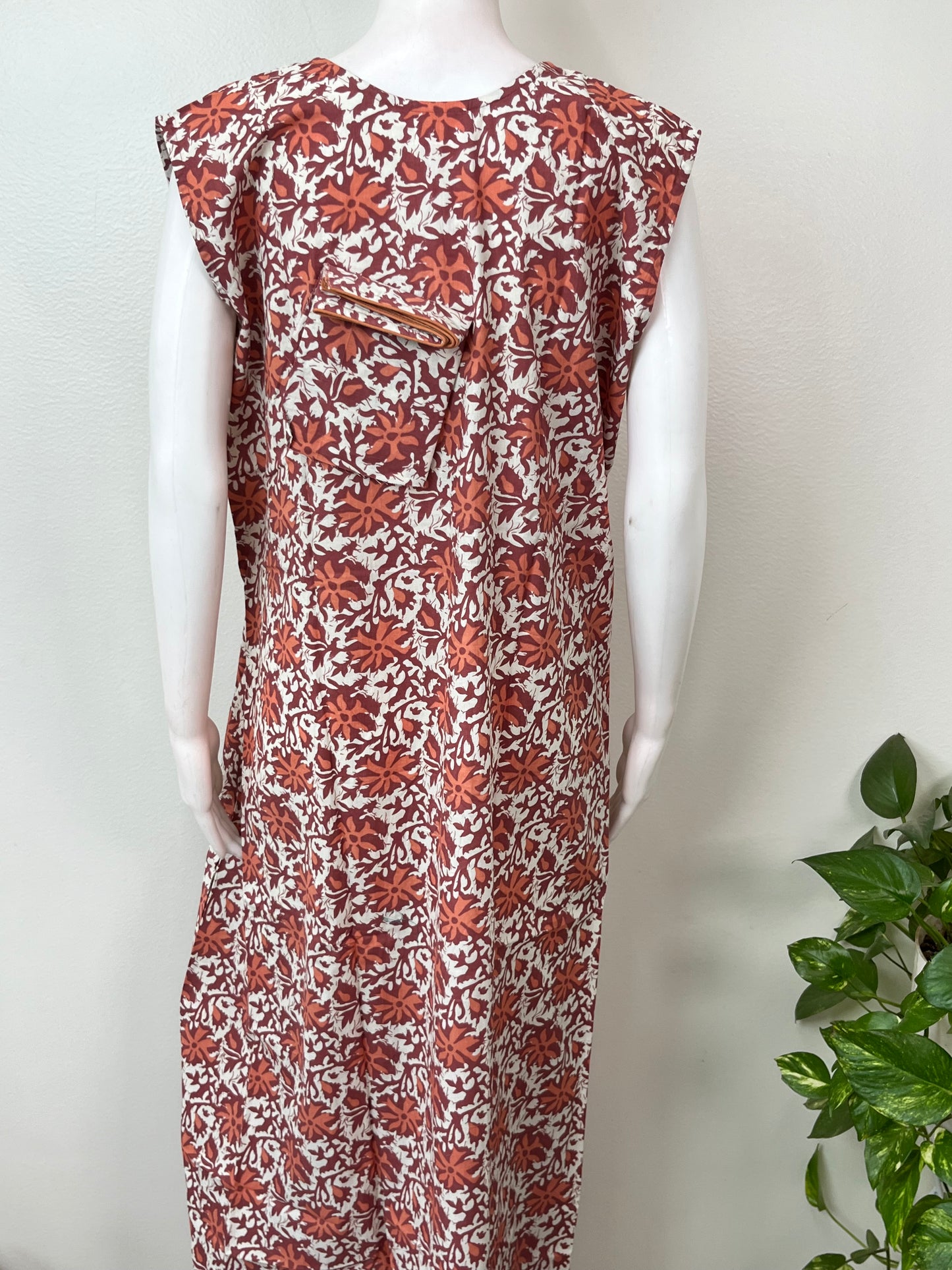 Orange Soft & Stylish Pure Cotton Nighty