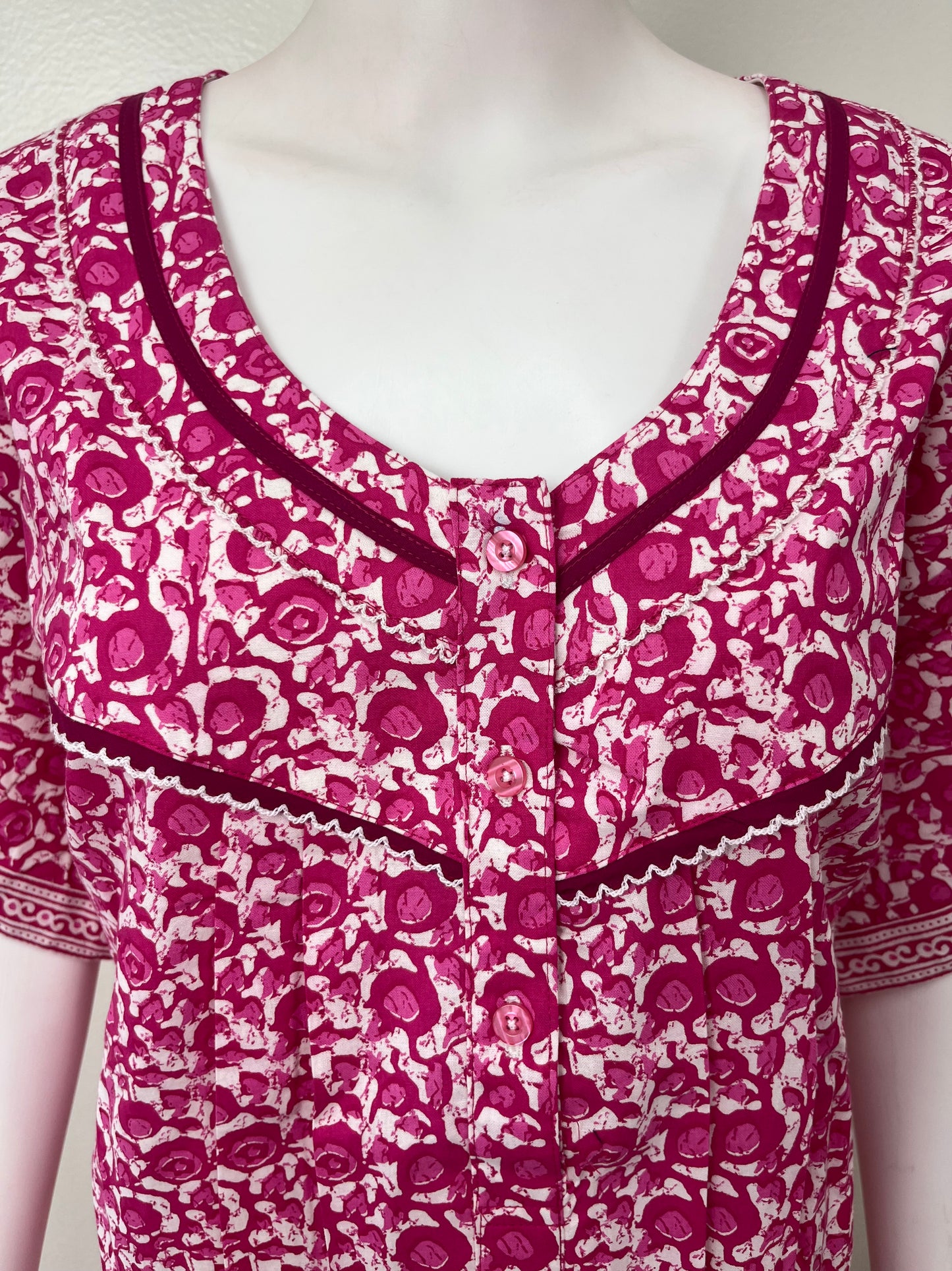 Pink Pure Cotton Nighty Comfortable & Elegant