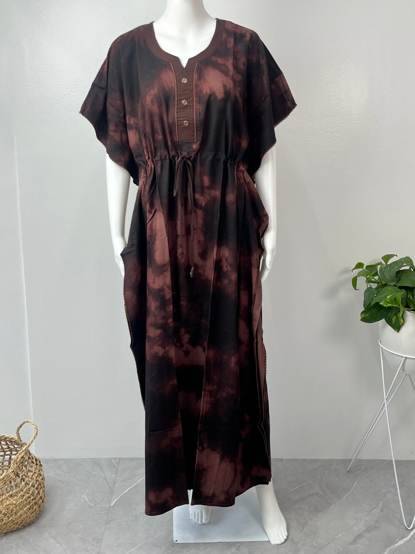 Coffee Alpine Kaftan Elegant & Classy