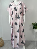 Baby Pink Soft Rayon Fabric Kaftan