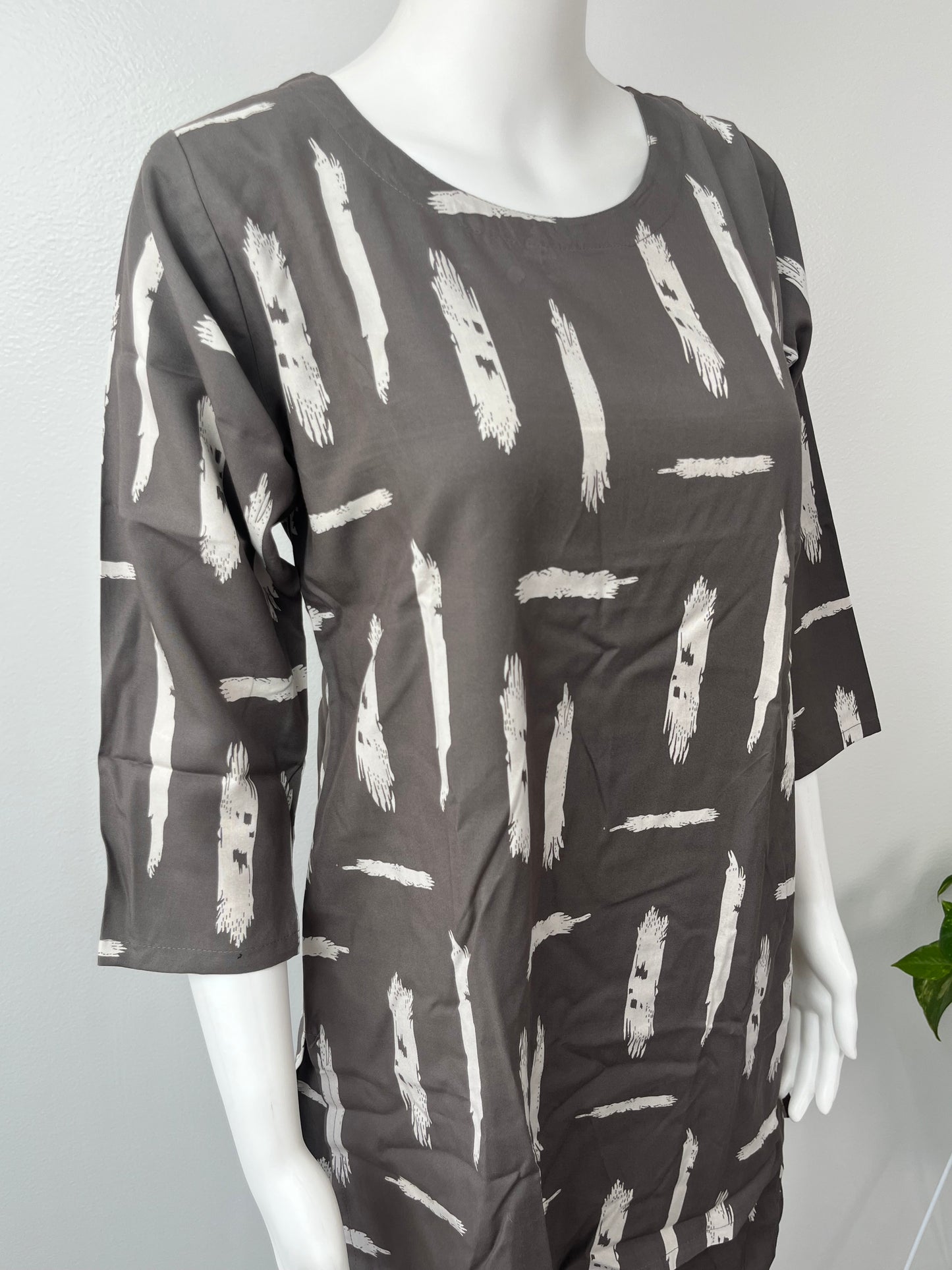 Grey Mirage Rayon Fabric Co-ord Set