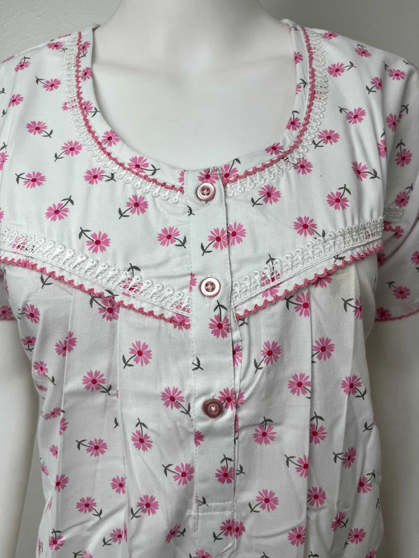Pink Flora Boutique Cotton Nighty Soft & Comfortable