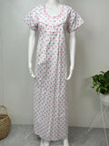 Pink Flora Boutique Cotton Nighty Soft & Comfortable