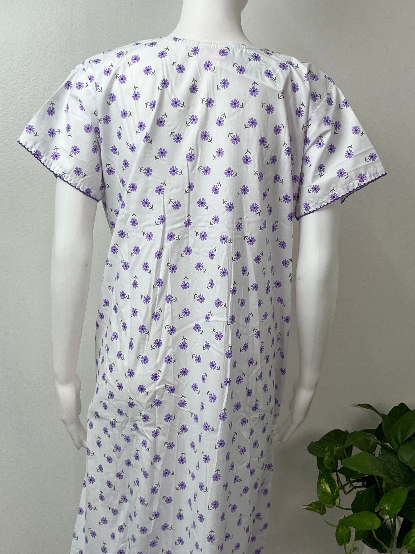 Purple Floral Printed Boutique Cotton Nighty