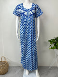 Blue Pleated 100% Cotton Nighty Soft & Comfortable.
