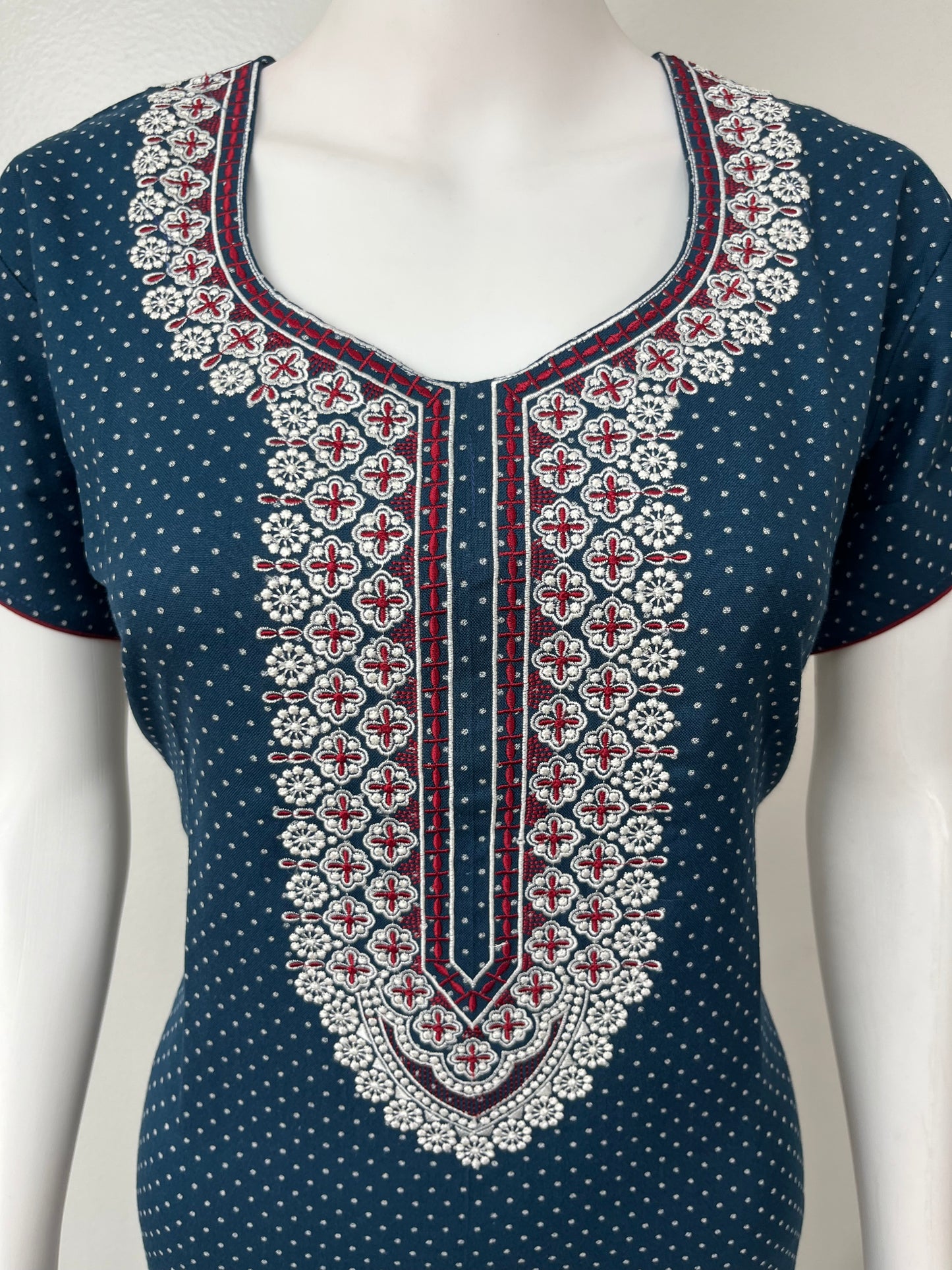 Turquoise Soft & Stylish Alpine Fabric Nighty