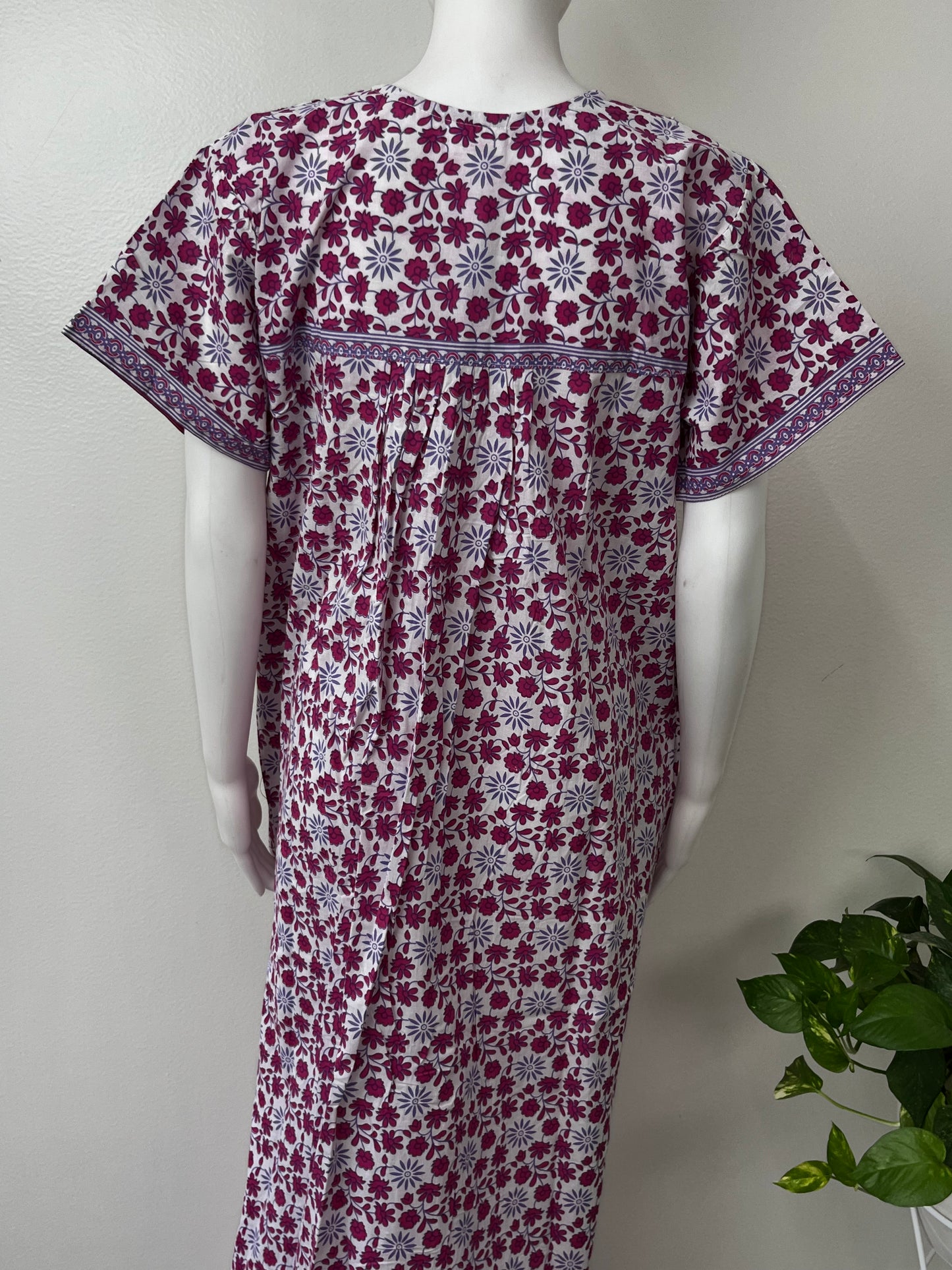 Floral 100% Cotton Nightgown Soft & Breathable