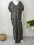 Black Pleated 100% Cotton Nightgown
