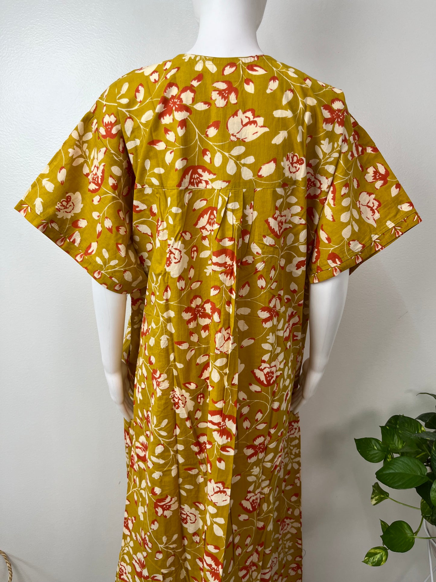 Mustard 100% Cotton Nighty Comfortable & Elegant