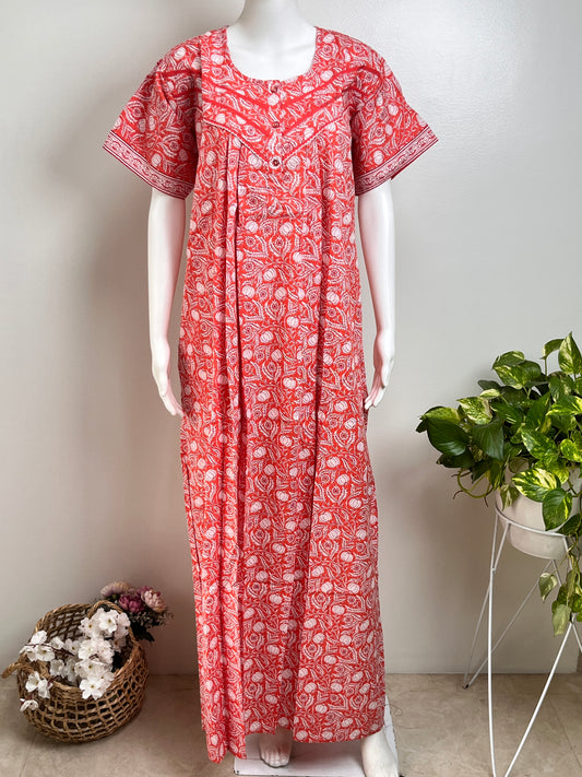 Pastel Printed Nighty Soft Fabric & Comfortable Women Sleepwear